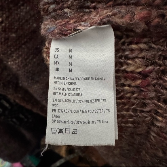 American Eagle soft oversized heathered mauve cozy sweater boat neck - Picture 14 of 14